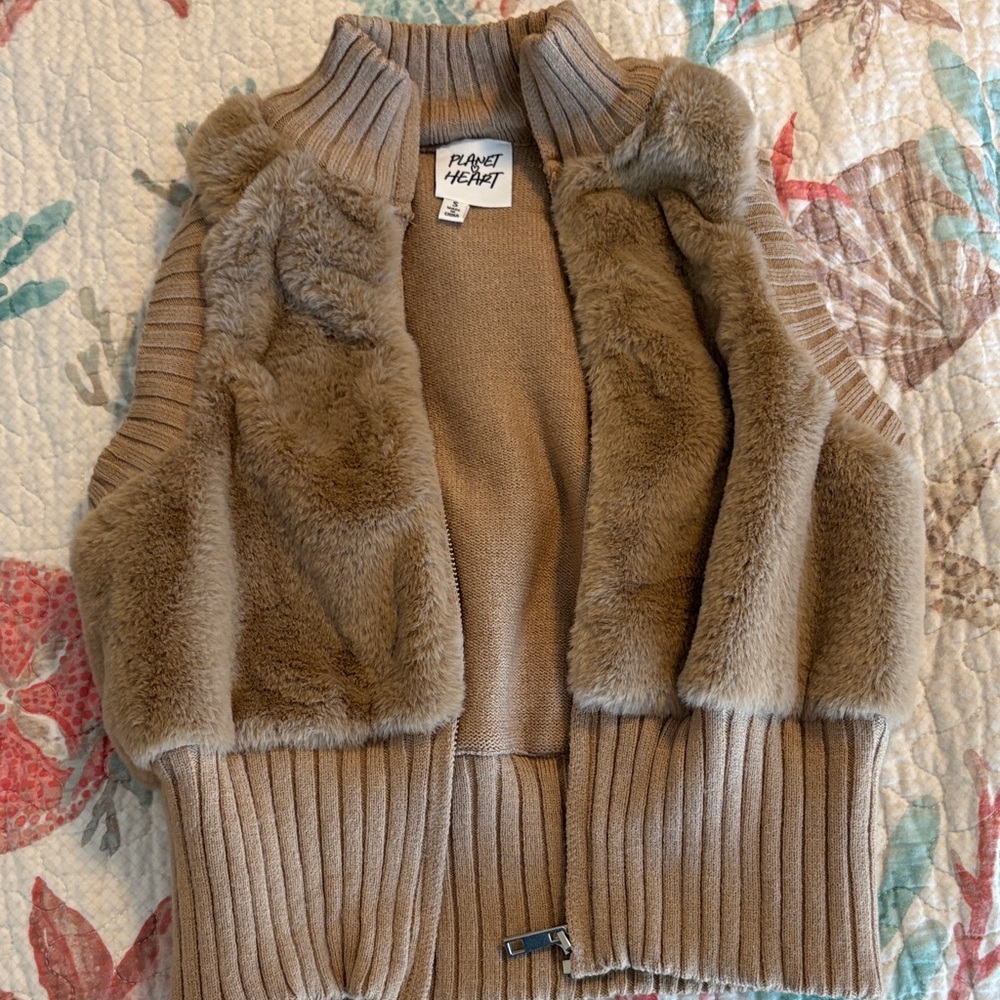 Faux Fur Tan Vest